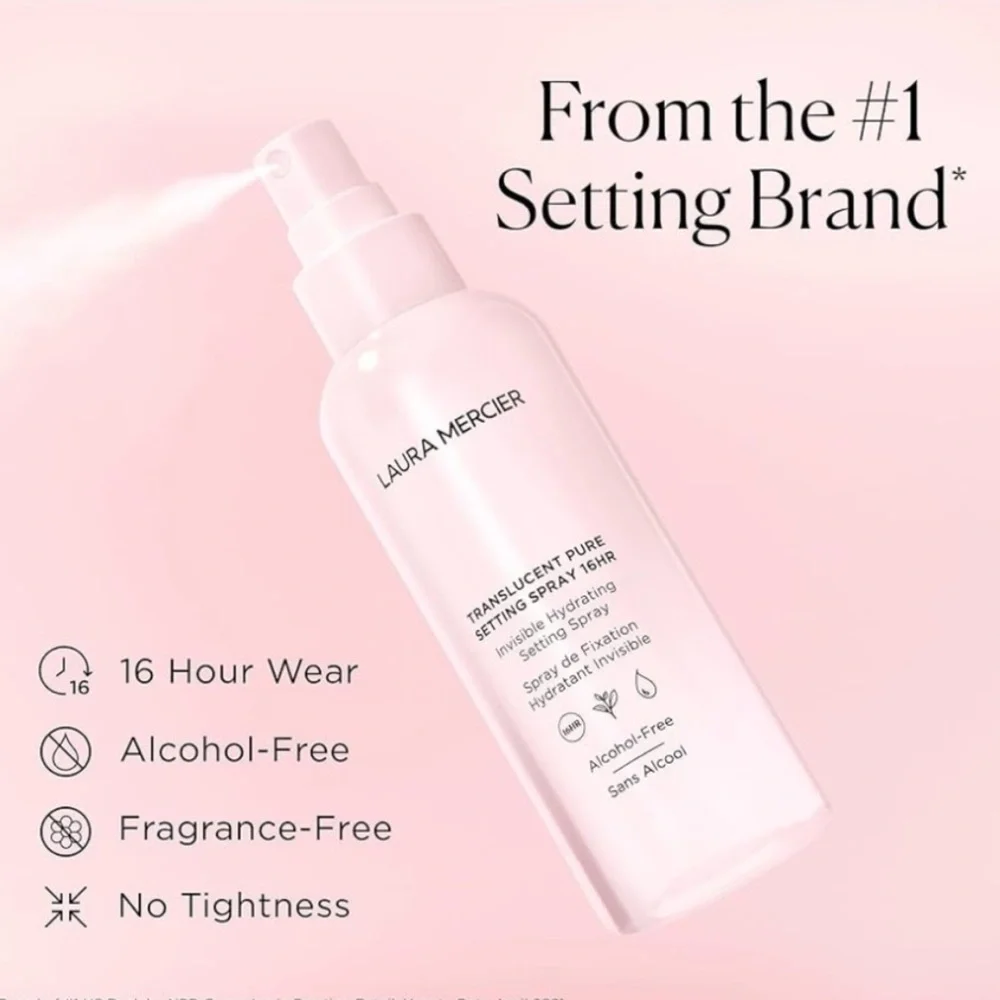 NEW Laura Mercier Translucent Pure Setting‎ Spray 16HR Alcohol-Free 100ml 3.4oz
